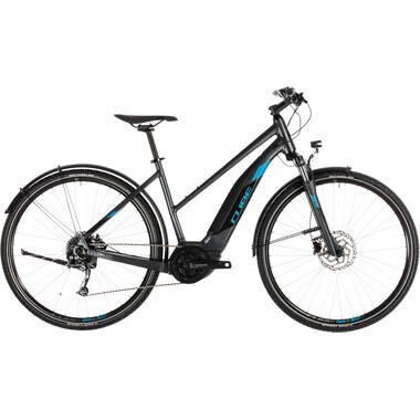 Bicicleta todocamino eléctrica CUBE CROSS HYBRID ONE 400 ALLROAD TRAPEZ Gris 2019 0